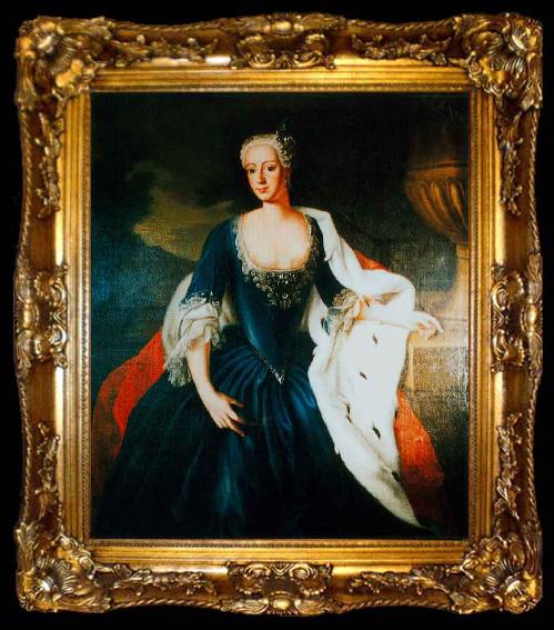 framed  Johann Heinrich Schonfeldt Markgrafin Friederike Louise von Brandenburg Ansbach, ta009-2